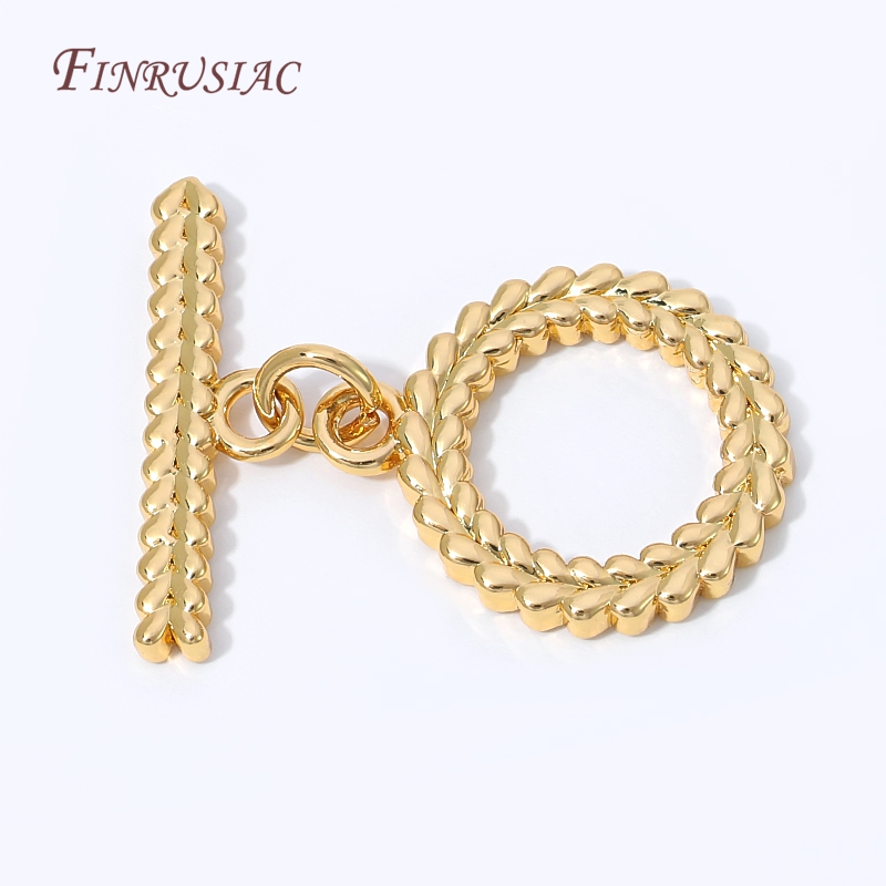 Toggle Clasp Gold - Wholesale Wheat Braided OT Toggle Clasps