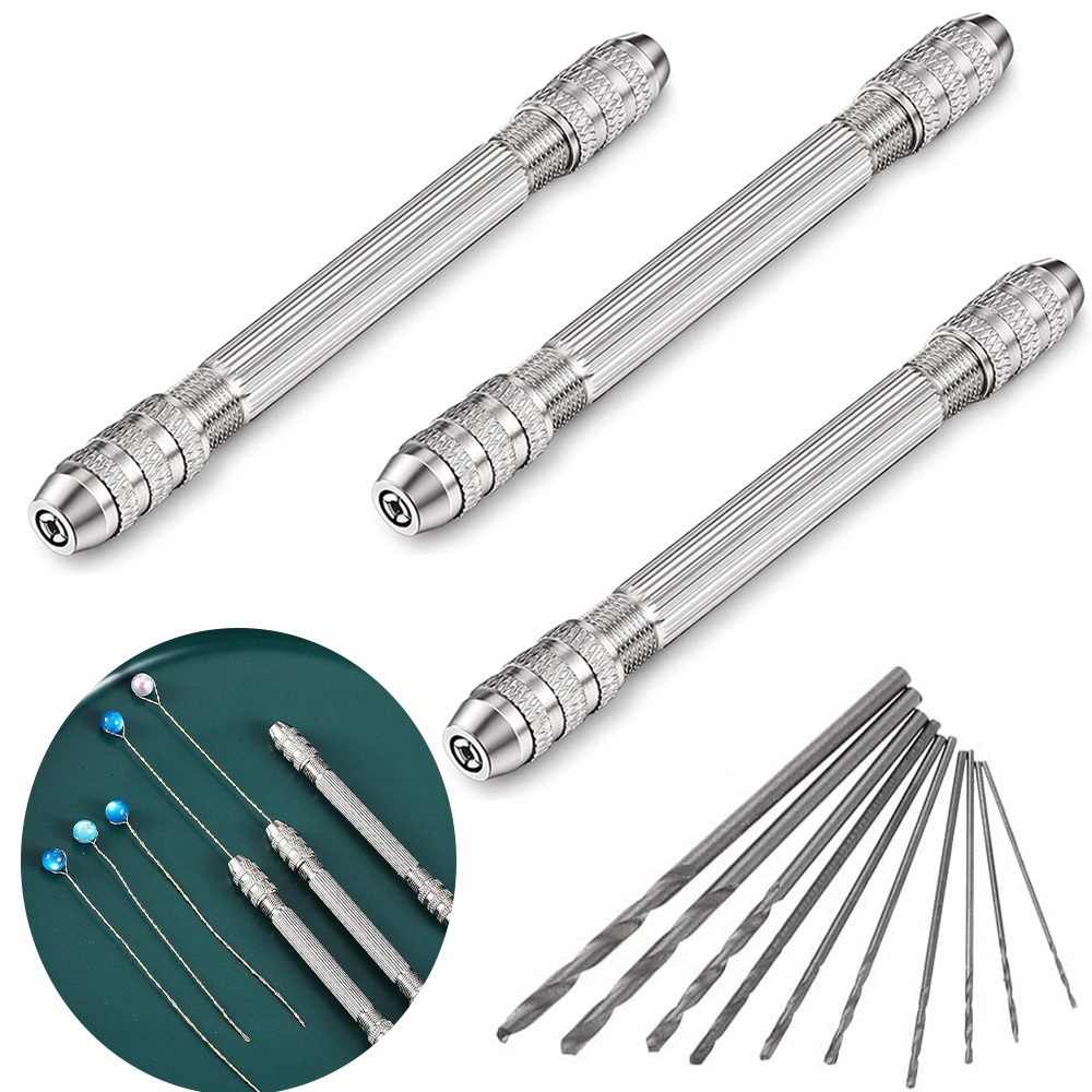Jewelry Making Rotary Tool - Double-Head Hand Drill Base, 0.8-3.0mm, Copper