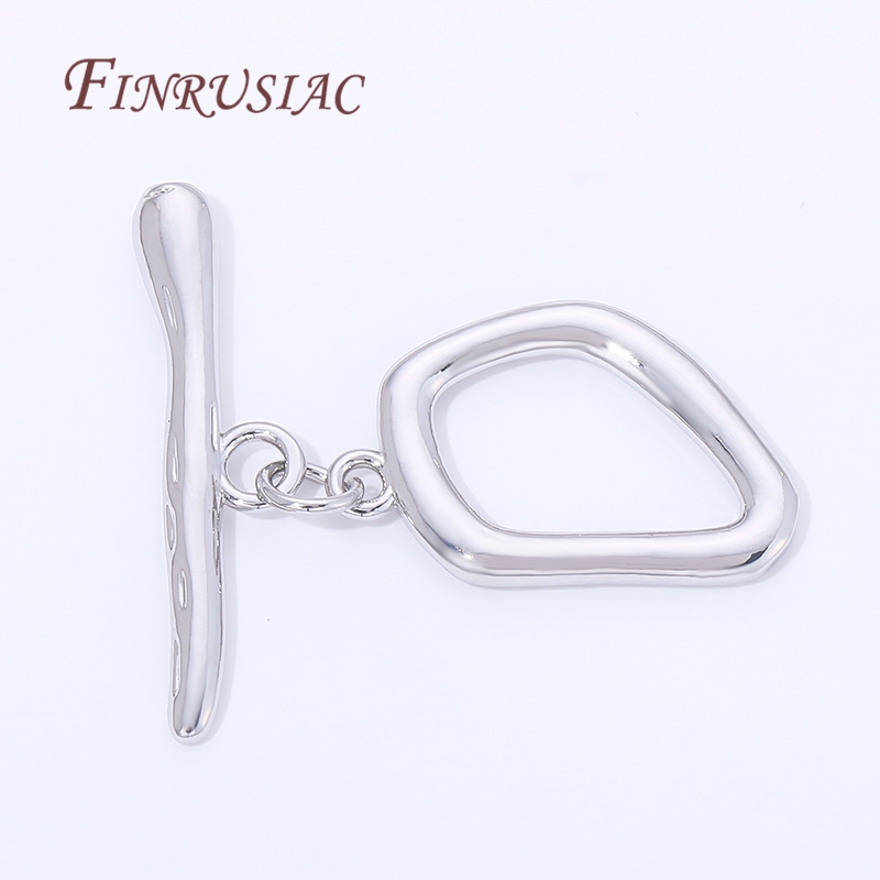 2/4/6Pcs Rhodium Plated Toggle - Toggle Clasp Gold ulasan dan harga