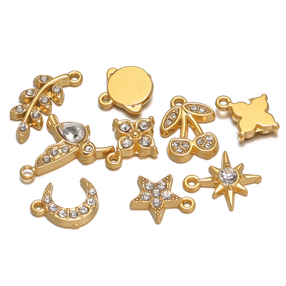 5Pcs Stainless Steel Zircon Li - Jewelry Making For 5 Year Old ulasan dan harga