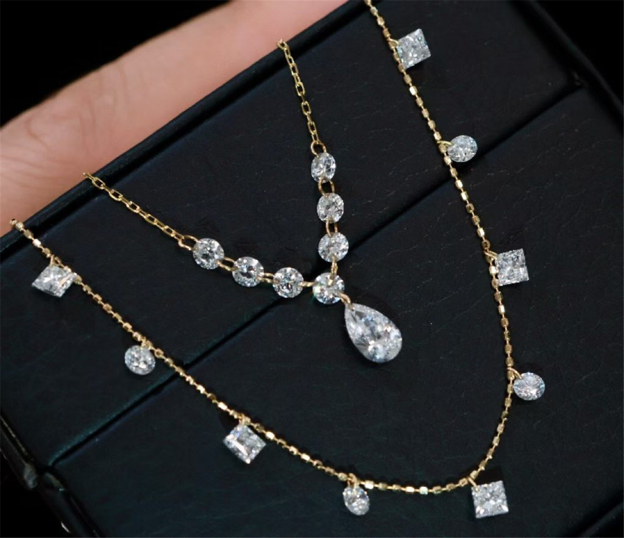 18K gold lab-grown diamond nec - Making Custom Jewelry ulasan dan harga