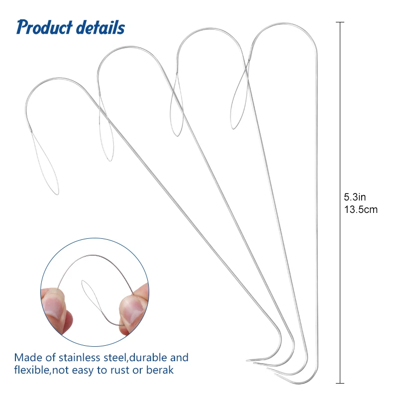 2/5Pcs 5.3 Inches Large Eye Cu - Beading Needle Fine ulasan dan harga