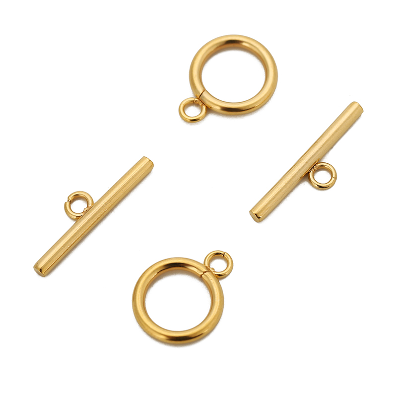 5/10sets/pack Stainless Steel  - Toggle Clasp Gold ulasan dan harga
