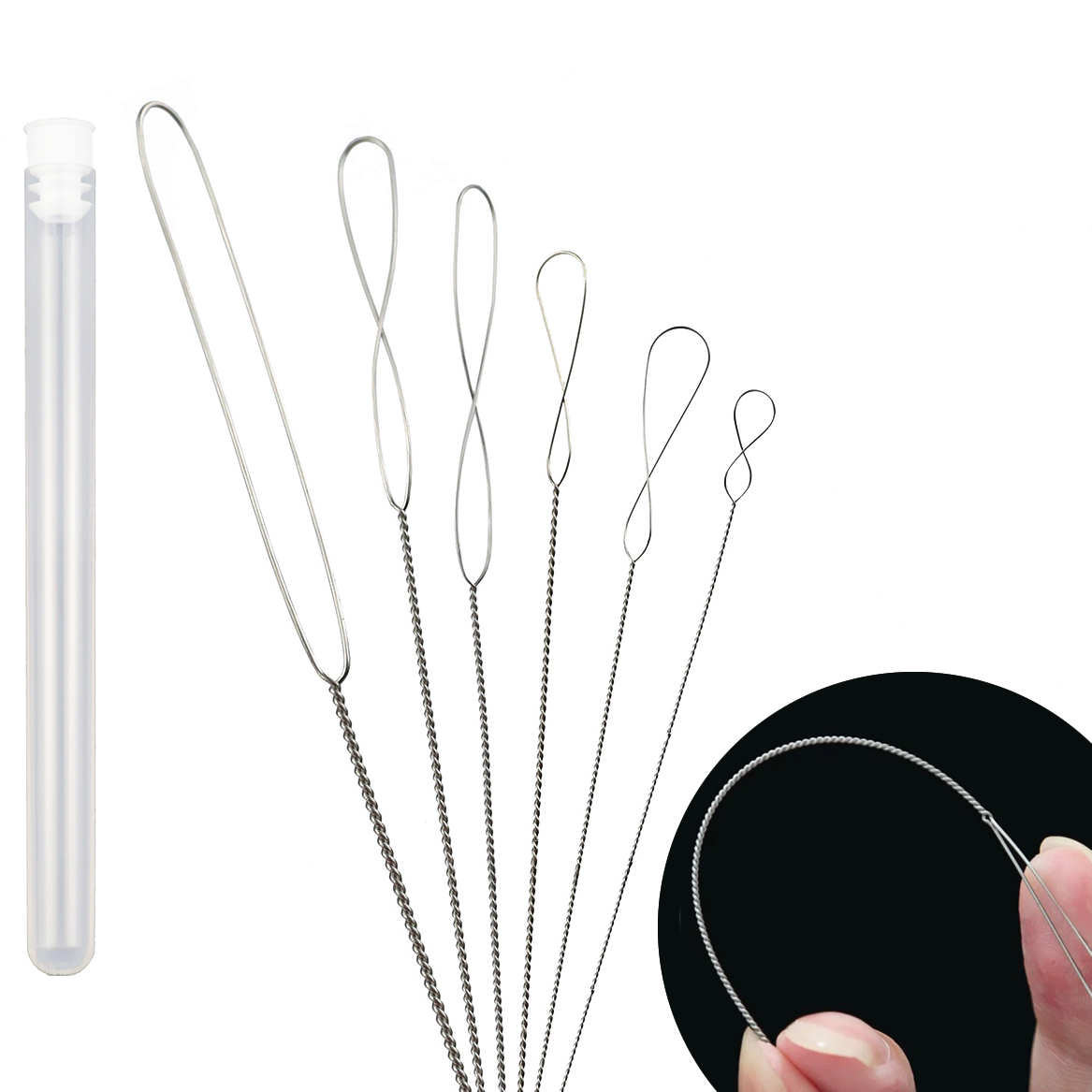 6Pcs/Lot 0.2-0.7mm Twisted Pin - Beading Needle Fine ulasan dan harga