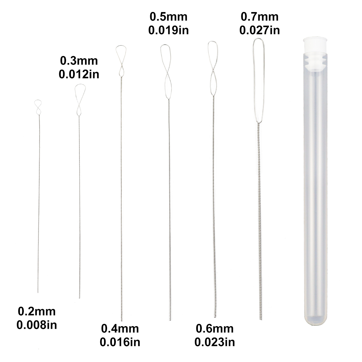 6Pcs/Lot 0.2-0.7mm Twisted Pin - Beading Needle Fine ulasan dan harga