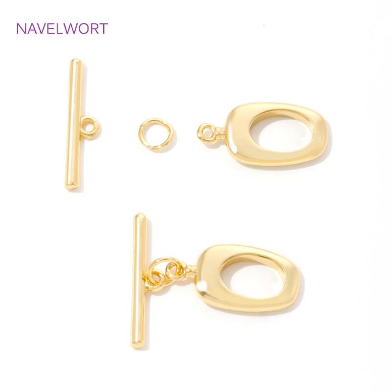 18K Gold Plated Brass Irregula - Toggle Clasp Gold ulasan dan harga