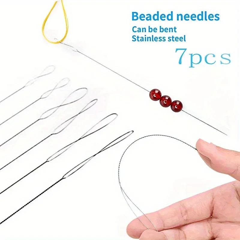 7pcs/set Stainless Steel Bead  - Beading Needle Fine ulasan dan harga