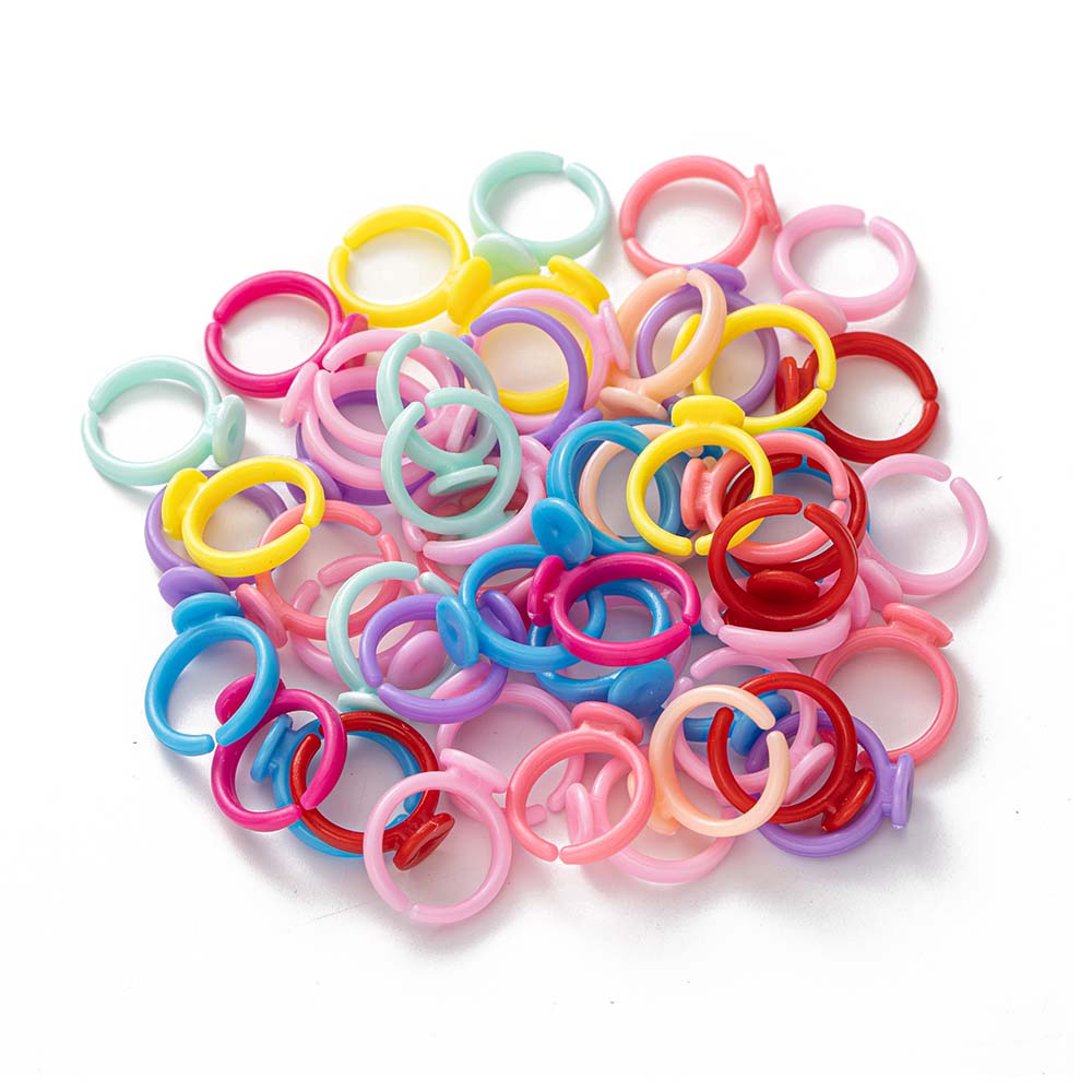 100pcs Clear Plastic Adjustabl - Jewelry Making For 5 Year Old ulasan dan harga
