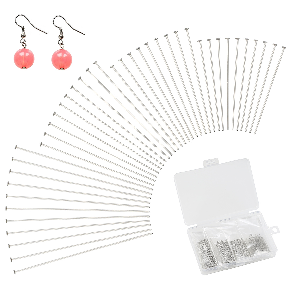 400pcs/box 35-50mm Stainless S - Beading Needle Fine ulasan dan harga