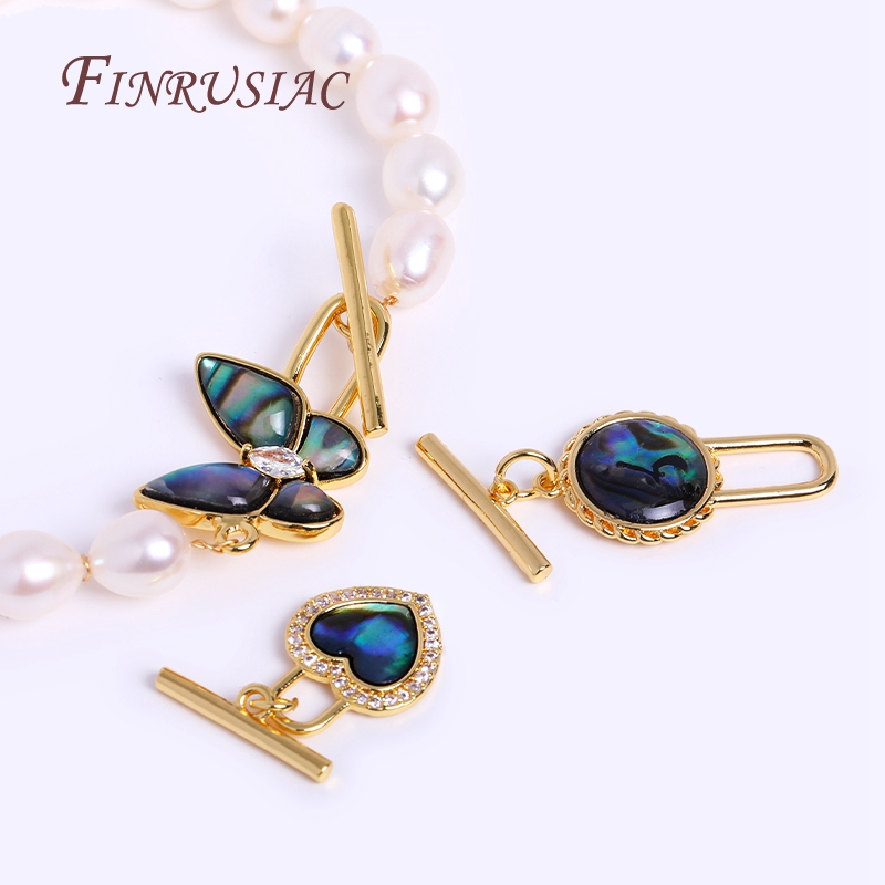 3 Style Gold Plated Abalone Sh - Toggle Clasp Gold ulasan dan harga