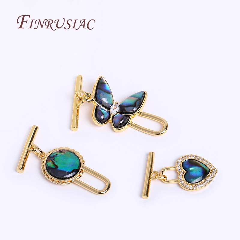 3 Style Gold Plated Abalone Sh - Toggle Clasp Gold ulasan dan harga