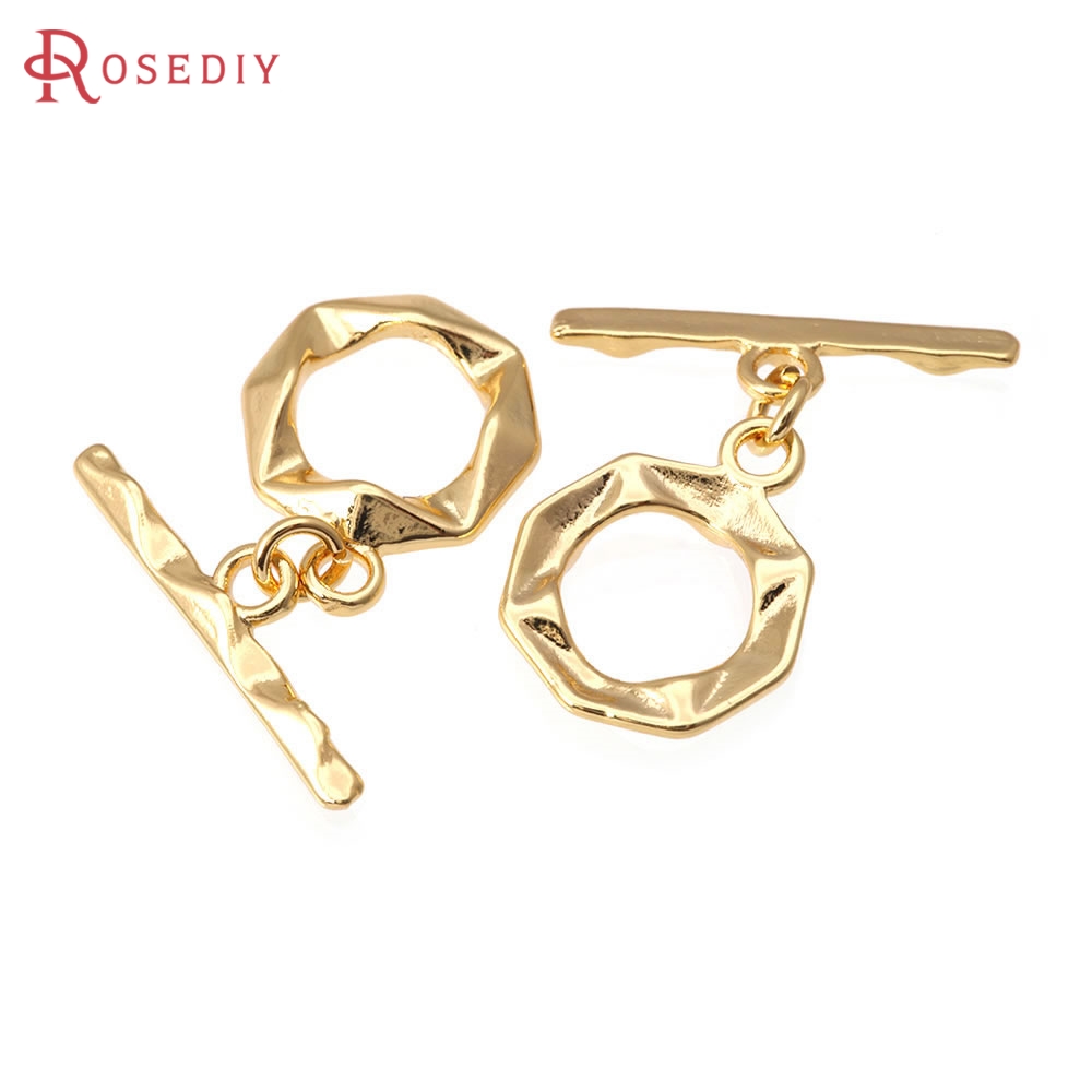 18K Gold Color Brass Geometry  - Toggle Clasp Gold ulasan dan harga