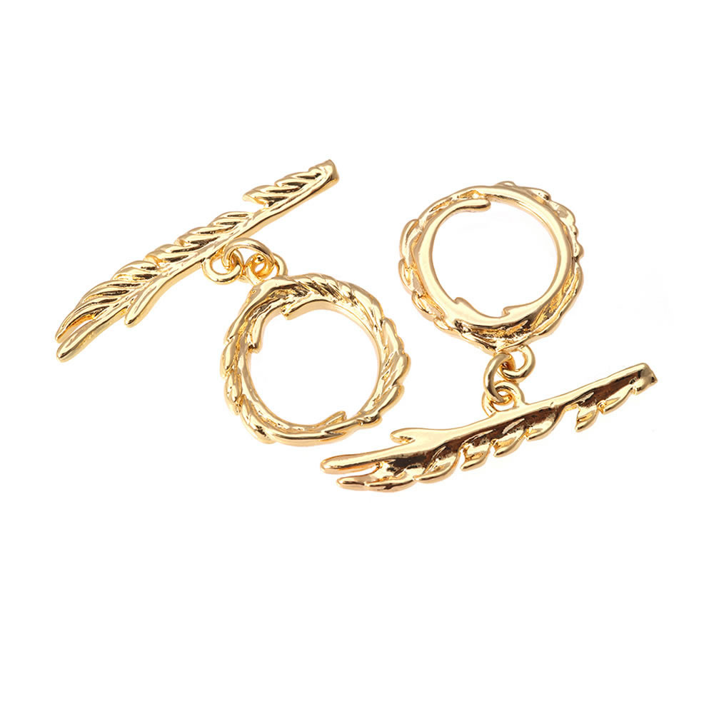 18K Gold Color Brass Geometry  - Toggle Clasp Gold ulasan dan harga