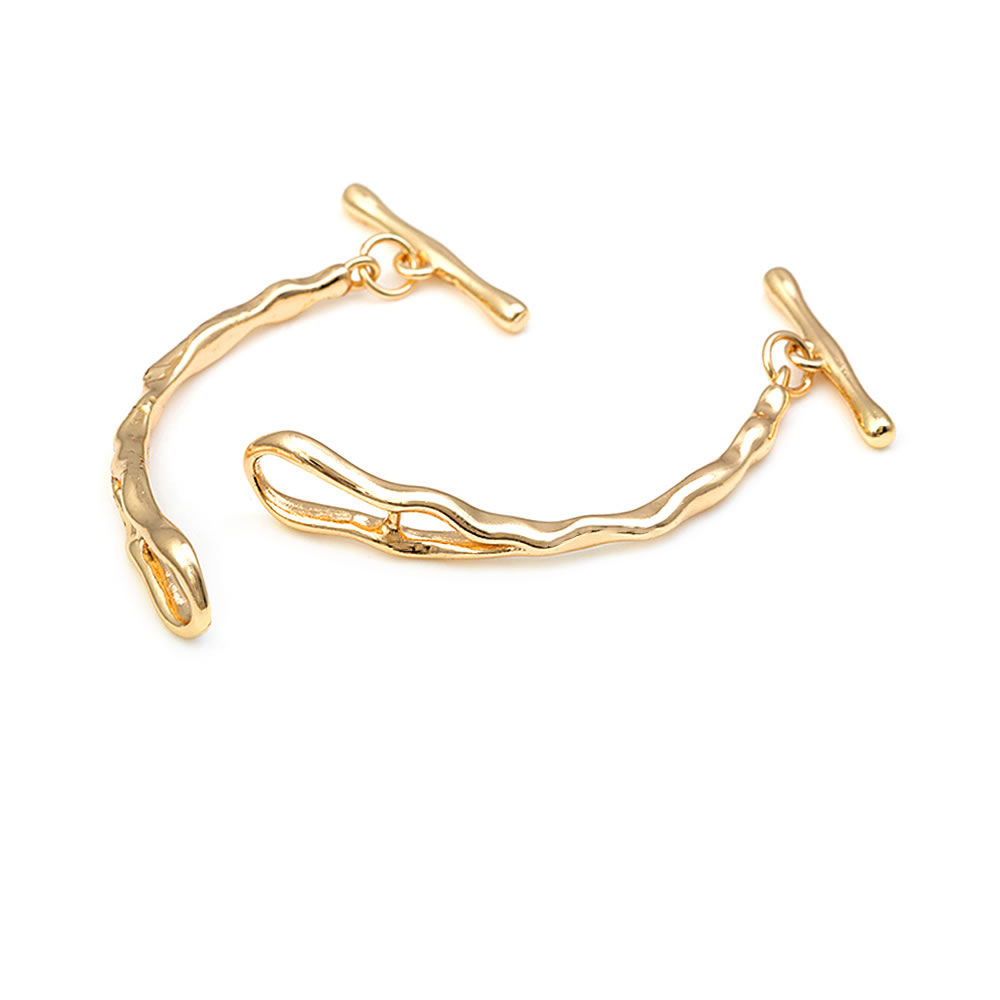 18K Gold Color Brass Geometry  - Toggle Clasp Gold ulasan dan harga