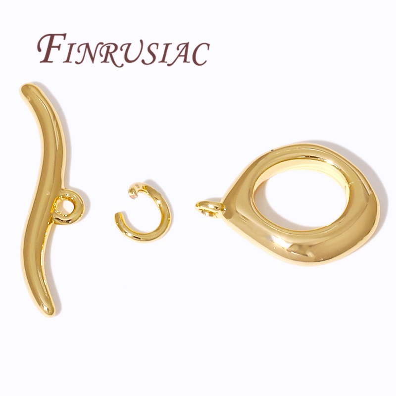 18K Gold Plated OT Toggle Clas - Toggle Clasp Gold ulasan dan harga