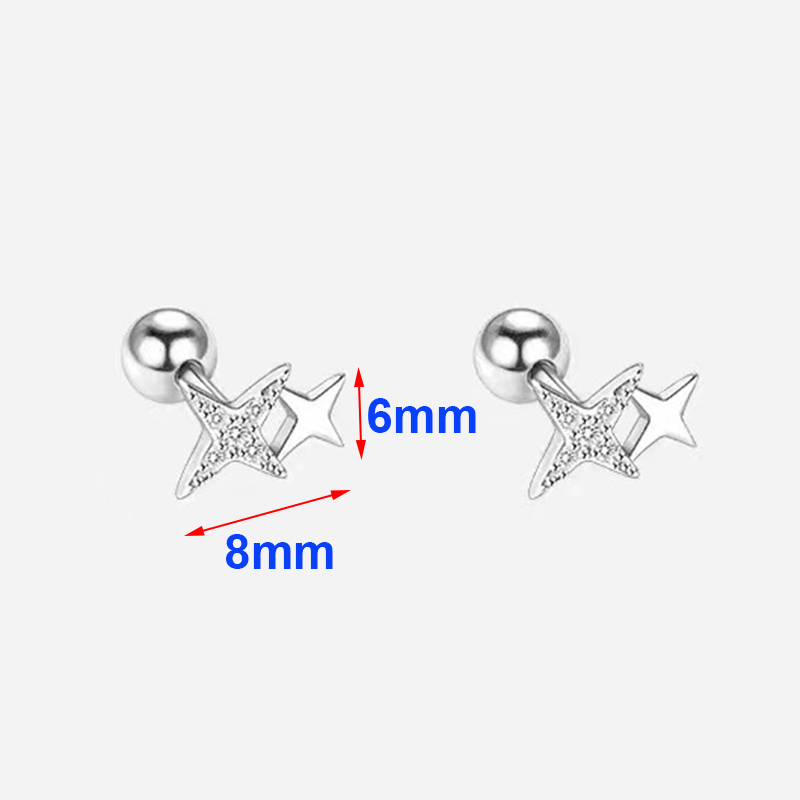 925 Silver Needle Zircon Star  - Beading Needle Fine ulasan dan harga