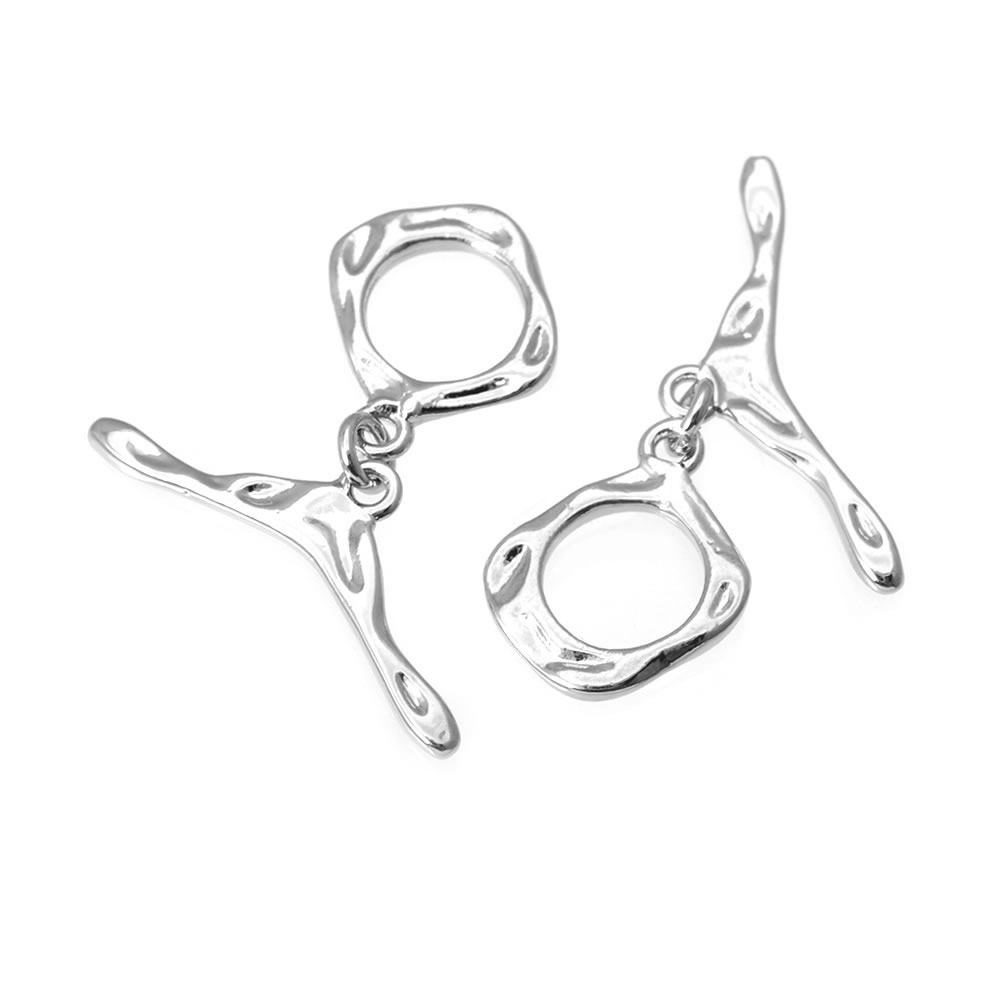 18K Gold Color Brass Square Sh - Toggle Clasp Gold ulasan dan harga