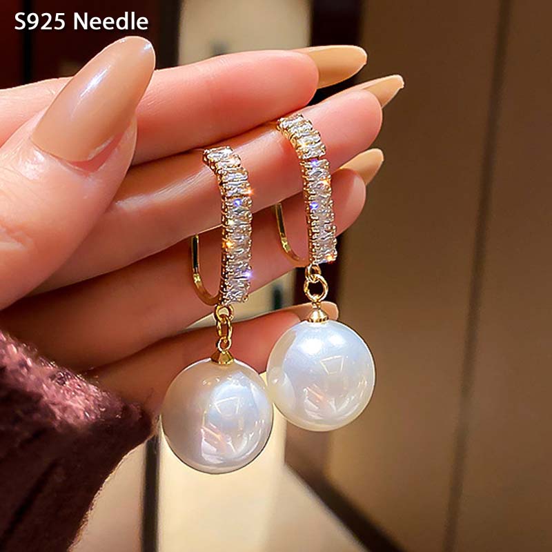 Silver Needle Dangle Earrings  - Beading Needle Fine ulasan dan harga