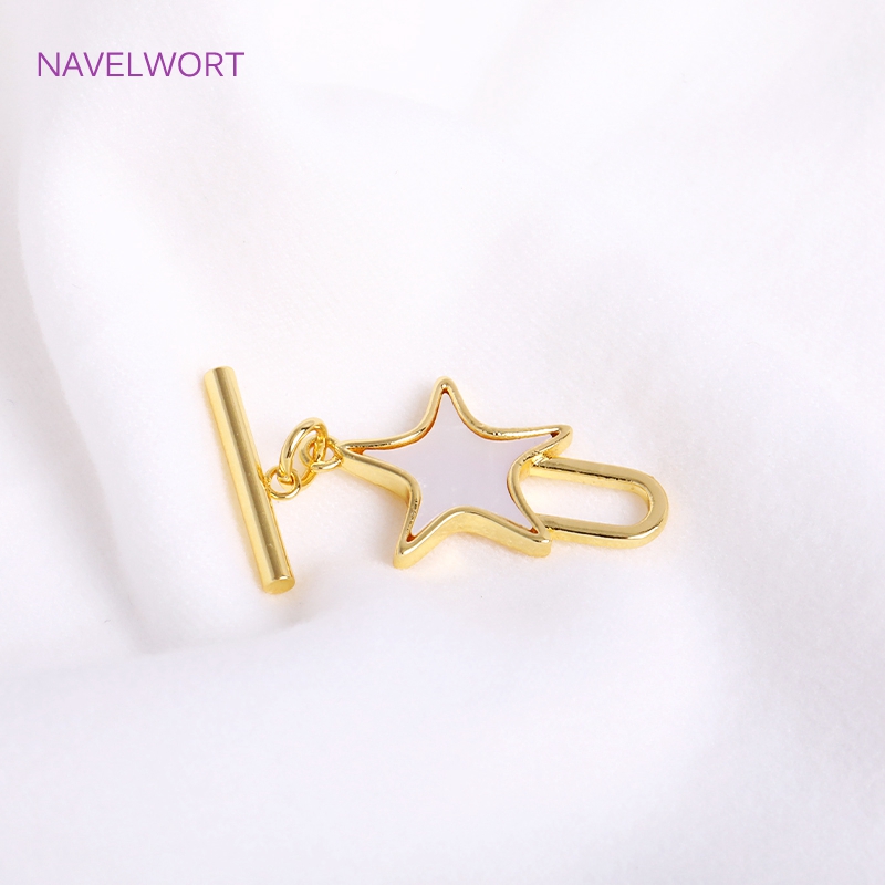 Trendy Natural Shell Pentagram - Toggle Clasp Gold ulasan dan harga