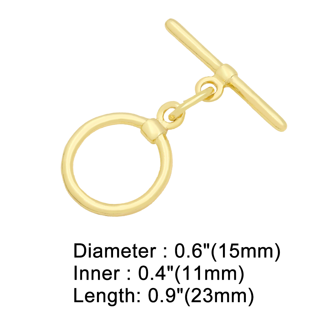 OCESRIO Trendy Toggle Round Cl - Toggle Clasp Gold ulasan dan harga