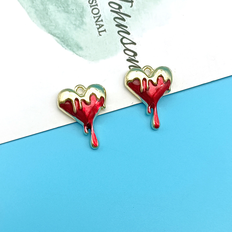 10pcs Melt Heart Charms Black  - Jewelry Making For 5 Year Old ulasan dan harga